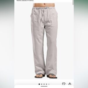 Men's Gray Linen Pants